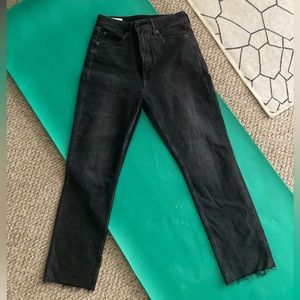 Gap sky high rise vintage slim faded black jeans